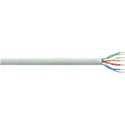 CAT5e U/UTP hálózati kábel, szereletlen, dugó nélküli 4 x 2 x 0.205 mm² 100m, szürke LogiLink CPV0019