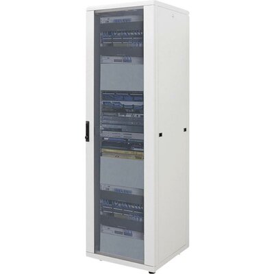 19&quot -os rackszekrény, hálózati szerverszekrény 600 x 1284 x 600 mm, szürke 26 HE Intellnet (RAL 7035) 712958