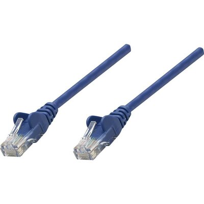 RJ45-ös patch kábel, hálózati LAN kábel CAT 5e SF/UTP [1x RJ45 dugó - 1x RJ45 dugó] 15 m Kék Intellinet