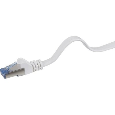 RJ45 Patch kábel, hálózati LAN kábel, hajlékony, tűzálló CAT 6A S/FTP 0,5 m szürke, Renkforce