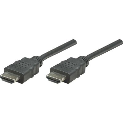 HDMI Csatlakozókábel [1x HDMI dugó - 1x HDMI dugó] 7.50 m Fekete 1920 x 1080 pixel Manhattan