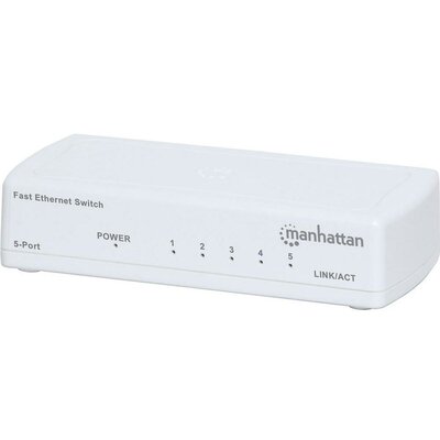 5 portos RJ45 Ethernet hálózati switch, 10 / 100 Mbit/s Intellinet 560672