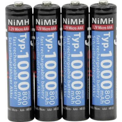 Mikroceruza akku AAA NiMH, 1,2V 1000 mAh, 4 db, HyCell HR3, HR03, UO100557, DC2400, DC2400B4N, LR03