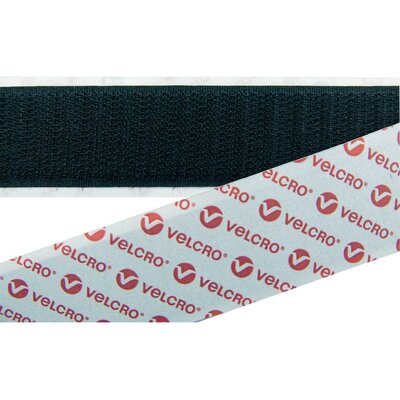 Tépőzár Felvarráshoz Horgos fél (H x Sz) 25000 mm x 25 mm Fekete Velcro E088025330F1825 25 m