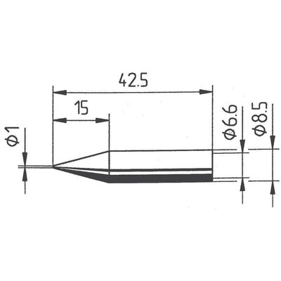 Ersa 842 pákahegy, forrasztóhegy 842 BD ceruza formájú hegy 1.0 mm