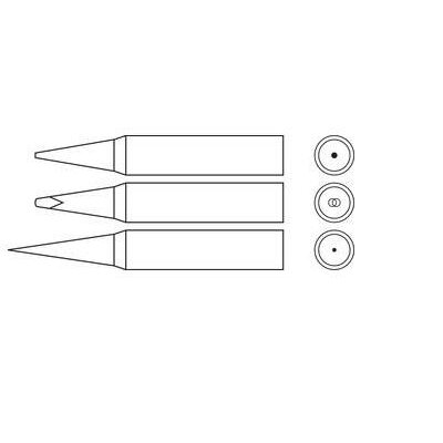 ST 804 és SC60 forrasztópákához való ceruzahegy formájú, központosított csúcs pákahegy, forrasztóhegy 1.0 mm