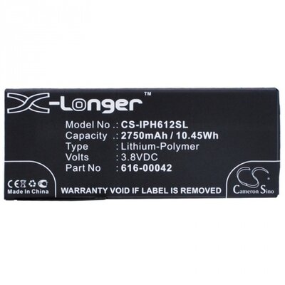 Utángyártott akkumulátor 2750 mAh Li-Polymer (616-00042 kompatibilis) - Apple iPhone 6S Plus 5.5