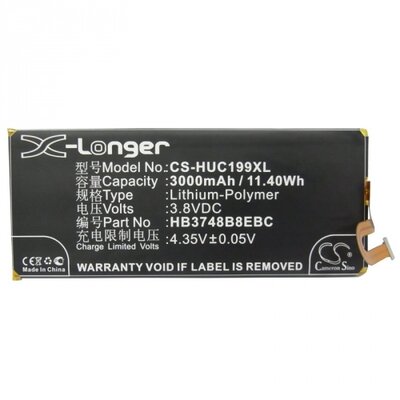 Utángyártott akkumulátor 3000 mAh Li-Polymer (HB3748B8EBC kompatibilis) - Huawei Ascend G7