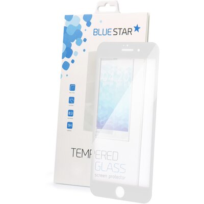 Bluestar kijelzővédő üvegfólia, vékony 0,3mm, 9H keménységi index, ívelt, 5D Full Cover - Apple Iphone 7/8 4,7", fehér