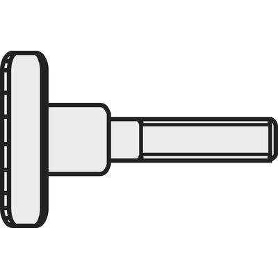 Toolcraft kézi szorítású galvanizált acél csavar M4 x 16 mm, DIN 464, 10 db 521539