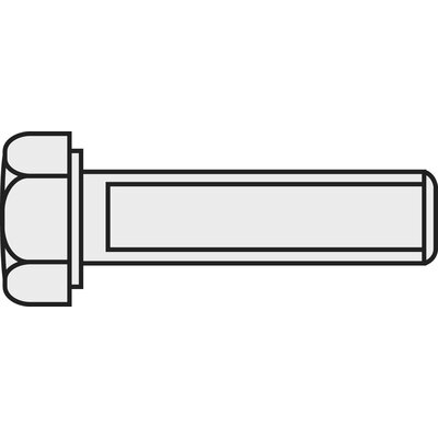 TOOLCRAFT hatlapfejű tövigmenetes csavar, DIN 933, M1,6 x 10 mm 10 db 216372