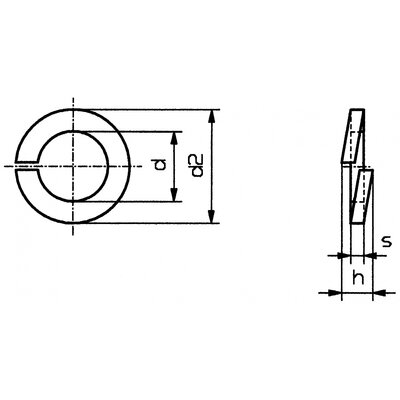 Toolcraft horganyzott acél rugós alátét M4, DIN 127, 100 db