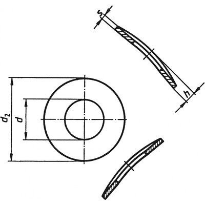 Toolcraft rozsdamentes feszítőalátét M2,5, DIN 137 V2A, 100 db