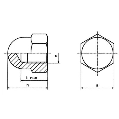 Toolcraft poliamid hatlapú kalapos anya M4, DIN 1587, 10 db