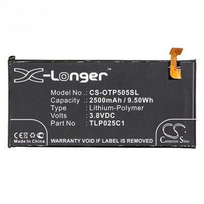 Utángyártott akkumulátor 2500 mAh Li-Polymer (TLP025C1 kompatibilis) - Alcatel Pop 4 plus (OT-5056)