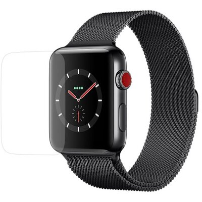 Kijelzővédő üvegfólia (1 db-os, edzett üveg, 0.3mm vékony,9H, NEM ÍVES) TEMPERED GLASS Apple Watch 1/2/3 38mm