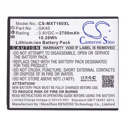 Utángyártott akkumulátor 2700 mAh Li-Polymer (GK40 / SNN5967A / SNN5967B kompatibilis) - Motorola Moto G4 Play, Motorola Moto E4 (XT1766), Motorola Moto G5 (XT1676)