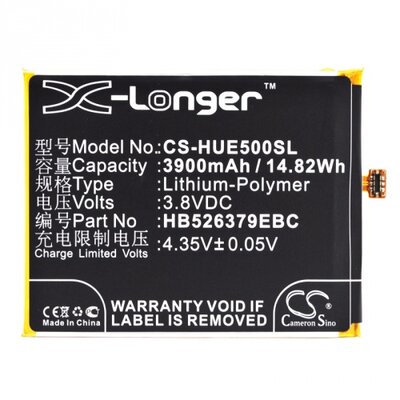 Utángyártott akkumulátor 3900 mAh Li-Polymer (HB526379EBC kompatibilis) - Huawei Y6 Pro