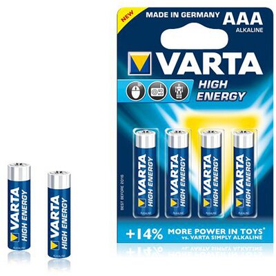 Alkáli Elem Varta LR03 1,5 V AAA High Energy (4 darab) Kék