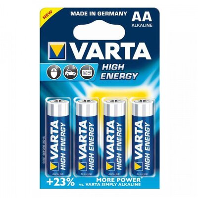 Alkáli Elem Varta 1,5 V 2930 mAh High Energy (4 darab) Kék