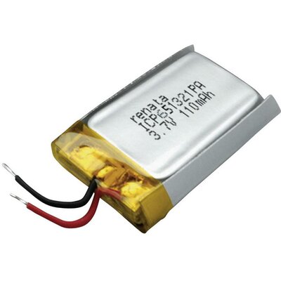 Renata lítium-polimer akku 3,7 V, 120 mAh, 23 x 13 x 6,6 mm, ICP651321PA