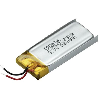 Renata lítium-polimer akku 3,7 V, 240 mAh, 35 x 13 x 6,7 mm, ICP621333PA