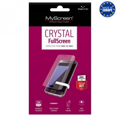 Kijelzővédő fólia (1 db-os, full screen, íves részre, öntapadós PET, nem visszaszedhető) CRYSTAL áttetsző [Alcatel 3 (OT-5052)]