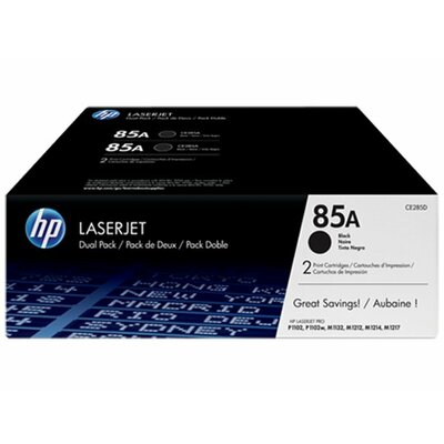 CE285AD Lézertoner LaserJet P1102 nyomtatóhoz, HP CE285AD fekete, 2*1,6k, (2 db)