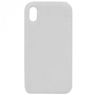 Hátlapvédő telefontok gumi / szilikon (plüss bevonat) Fehér [Apple iPhone XS Max 6.5]