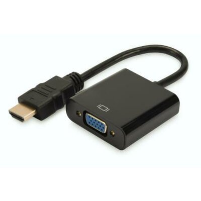 Digitus Audio-Video Adapter HDMI type A to VGA, FHD, audio 3.5mm MiniJack