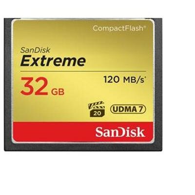 Memóriakártya SanDisk Compact Flash Extreme 32GB UDMA7 (transfer 120MB/s)