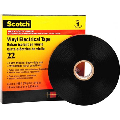 3M SCOTCH22-50X33 Szigetelőszalag Scotch® Fekete (H x Sz) 33 m x 50 mm 1 tekercs