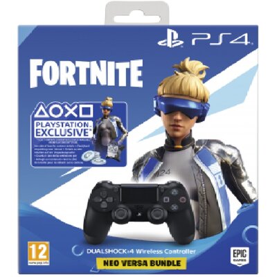 Playstation Dualshock 4 V2 kontroller fekete + Fortnite bundle (PS4)