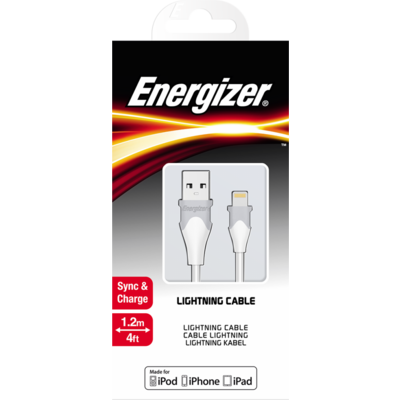 Energizer lighting kábel, 1.2 m, Fehér