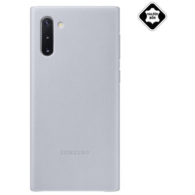 SAMSUNG EF-VN970LJEG gyári műanyag hátlapvédő telefontok (valódi bőr hátlap) Szürke [Samsung Galaxy Note 10 (SM-N970F)]