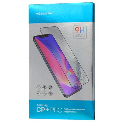 NILLKIN CP+PRO kijelzővédő üvegfólia (2.5D lekerekített szél, full glue, íves, teljes felületén tapad, 0.33mm, 9H), Fekete [Samsung Galaxy M10 (SM-M105F), Samsung Galaxy A10 (SM-A105F)]