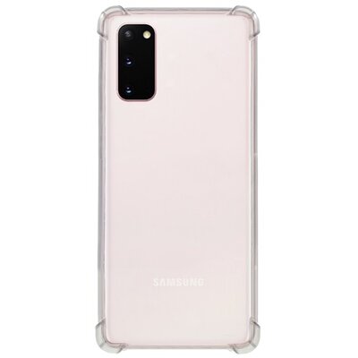 Szilikon hátlapvédő telefontok (közepesen ütésálló, légpárnás sarok) Átlátszó [Samsung Galaxy S20 (SM-G980F)]