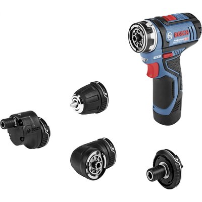 Bosch Professional GSR 12V-15 FlexiClick Akkus fúrócsavarozó 12 V 2 Ah Lítiumion 2. akkuval, Tartozékokkal, Hordtáskával