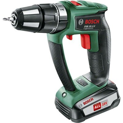 Bosch Home and Garden +PSB 18 LI-2 Ergonomic ohne Akku 2,5 Ah Akkus ütvefúró-csavarozó 18 V 2.5 Ah Lítiumion