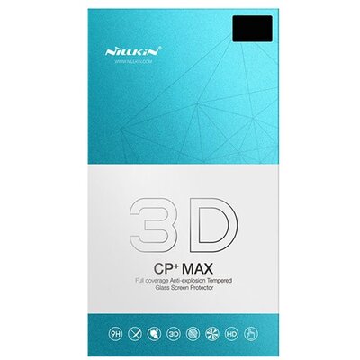 NILLKIN CP+MAX kijelzővédő üvegfólia (3D, full cover, íves, karcálló, UV szűrés, 0.33mm, 9H), Fekete [Samsung Galaxy A51 (SM-A515F)]