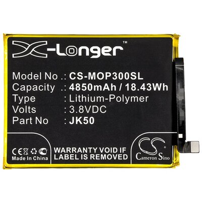 CAMERON SINO CS-MOP300SL Utángyártott akkumulátor 4850 mAh LI-Polymer (JK50 kompatibilis) [Motorola Moto G7 Power (XT1955)]