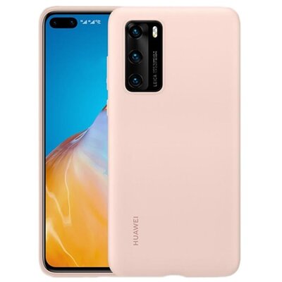 HUAWEI 51993729 Szilikon hátlapvédő telefontok RÓZSASZÍN [Huawei P40]