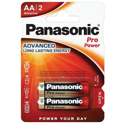 PANASONIC LR6PPG-2BP elem (Pro Power AA, ceruza, 1.5V,szupertartós alkáli elem) 2db /csomag