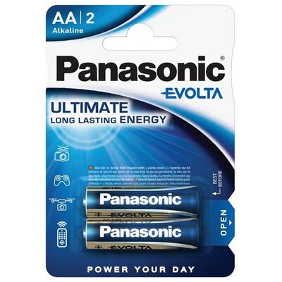 PANASONIC LR6EGE-2BP elem (EVOLTA, AA, ceruza, 1.5V, szupertartós, alkáli elem) 2db / csomag