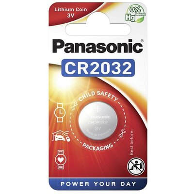 PANASONIC CR2032-1B-PAN / CR-2032EL/1B elem (CR2032, 3V, lítium gombelem) 1db /csomag