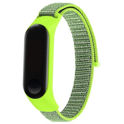 Okosóra pótszíj (nylon, tépőzáras, légáteresztő) ZÖLD [Xiaomi MI Band 4, Xiaomi MI Band 3]