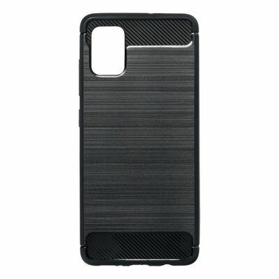 Forcell Carbon szilikon hátlapvédő telefontok, karbon mintás - Samsung Galaxy A51 5G, fekete