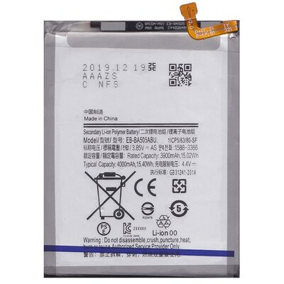 Akkumulátor, utángyártott 4000 mAh LI-ION (EB-BA505ABU komptaibilis) [Samsung Galaxy A30 (SM-A305F), Samsung Galaxy A50 (SM-A505F), Samsung Galaxy A30s (SM-A307F)]