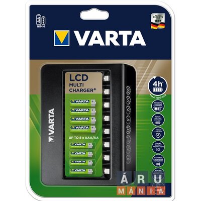 Varta LCD Multi Charger 8db-os akku töltő