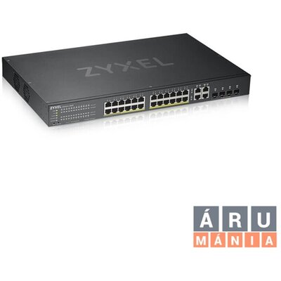 ZyXEL GS1920-24HPv2 28port GbE LAN PoE (375W) L2 menedzselhető switch